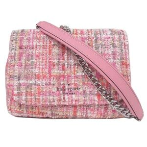 Kate Spade New York Pink Tweed Chain Shoulder Bag
